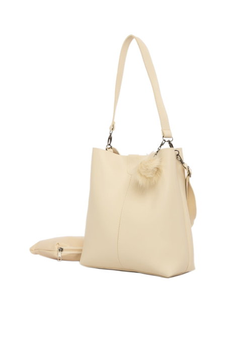 Zoozie Bags Bolso de Hombro Midi Crema con Flecos Zoozie Bags Bolso de Hombro Midi Crema con Flecos